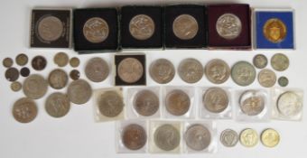 Victorian and later coins to include 1888 half crown, weight of pre-1920 coinage 30g and pre-1947