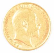 1909 Edward VII gold half sovereign