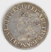 1567 Elizabeth I milled sixpence