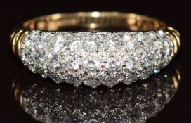 A 9ct gold ring set with cubic zirconia, 2.4g, size N