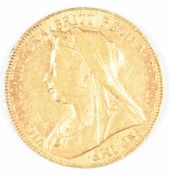 1901 Queen Victoria gold full sovereign
