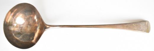 Peter, Ann & William Bateman Georgian hallmarked silver Old English pattern soup ladle, London 1800,