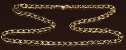 A 9ct gold curb link necklace, 12.6g, 50cm