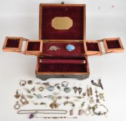 Eighteen pairs of silver earrings set with peridot, garnets, citrine, amethyst, etc together with