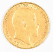1909 Edward VII gold half sovereign