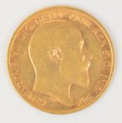 1908 Edward VII gold half sovereign