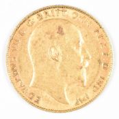 1903 Edward VII gold half sovereign