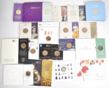 Nineteen Royal Mint £5 brilliant uncirculated crown coins comprising 1999 Diana memorial, 2002