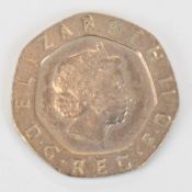 Elizabeth II undated 20p coin