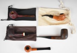 Five briar / specimen wood smoking pipes including Blackmar, RC, LCS etc, all appear new / unused