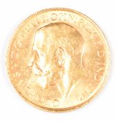 1916 George V gold full sovereign with Perth Mint mark