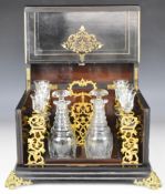19thC French boulle Napoleon III cave à liqueurs / decanter box with brass / ormolu mounts,