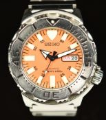 Seiko 'Monster' gentleman's diver's automatic wristwatch ref. 7S26-0350 with day and date