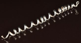 Vivianna Torun Bülow-Hübe modernist sterling silver spiral pendant, Stockholm, Sweden 1990's, 22g,
