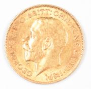 1912 George V gold half sovereign
