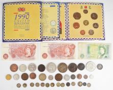 Small amateur coin collection including an 1887 crown, half florin and sixpence, 1937 George VI