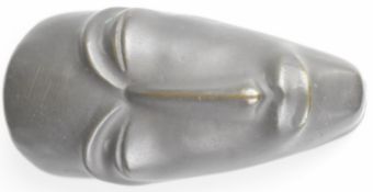 After Hagenauer bronze face mask paperweight, unmarked but possibly a prototype, H12cm