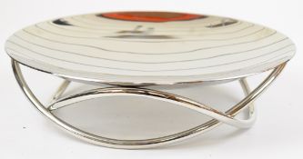 Georg Jensen modern Danish stainless steel bowl, diameter 28cm