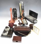 Large collection of Bakelite including Marconi radio, ministry marked synometer, candlestick, pencil