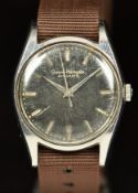 Girard-Perregaux Gyromatic gentleman's automatic wristwatch with silver hands and hour markers,