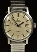 Omega gentleman's automatic wristwatch ref. 166.098 with date aperture, two-tone hands and baton