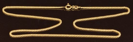A 9ct gold curb link chain, 5.3g, 44cm