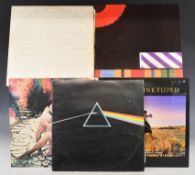 Collection of five Pink Floyd LPs comprising Dark Side Of The Moon, The Wall, The Final Cut, A