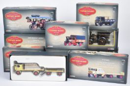 Nine Corgi Vintage Glory of Steam 1:50 scale diecast model wagons and showman's engines to include