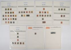 1854-76 Queen Victoria India stamps used in Singapore and Burma, various P.O including Rangoon,