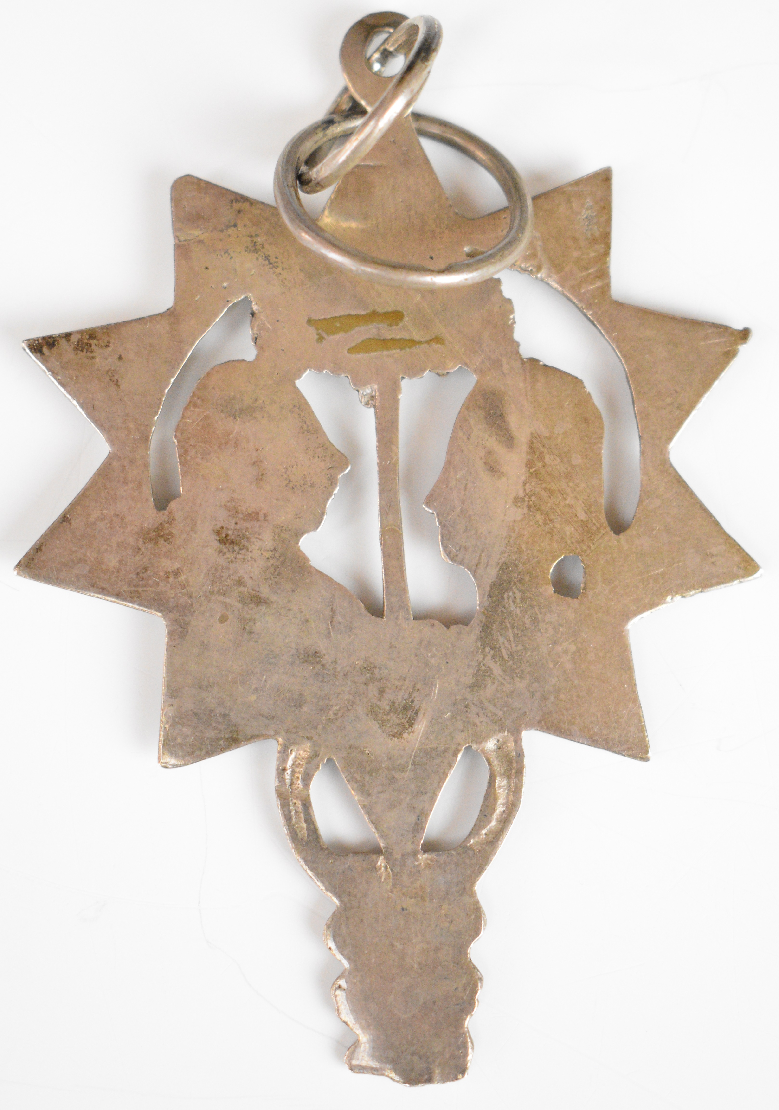 Two silver pendants or fobs with images, possibly of Prince William V of Orange and his wife - Image 5 of 5
