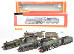 Three Hornby 00 gauge model railway tank locomotives comprising BR 4-6-0 Class 5MT 44781, BR 4-6-0