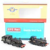 Two 00 gauge model railway tank locomotives by Oxford Rail and Bachmann EFE Rail comprising Adams BR
