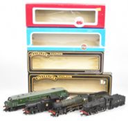 Four 00 gauge model railway tank and diesel locomotives by Mainline, Dapol and Airfix, comprising