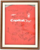 Nottingham Forest F.C. replica football shirt (c.2004) signed by twenty one players including