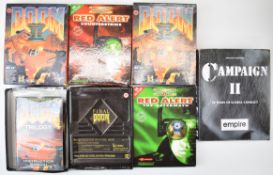 Seven PC CD-ROM retro computer games to include Doom II, Doom III, Final Doom, Campaign II and