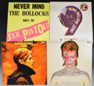 Twenty six Rock / Pop / Punk LPs comprising The Sex Pistols Never Mind The Bollocks, David Bowie