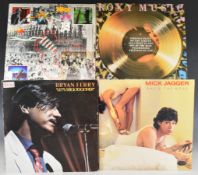 Approximately ninety Classic Rock / Pop LPs including 10cc, Roxy Music, Bryan Ferry, Mick Jagger.