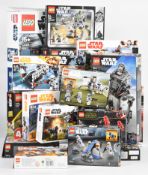Eighteen Lego Star Wars sets to include R2-D2 10225, Imperial Armoured Marauder 75311, Spider Tank