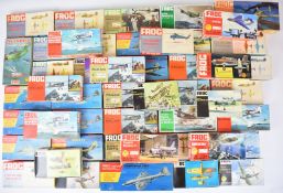 Forty eight vintage Frog 1:72 scale plastic model aeroplane kits to include Martin Baltimore,