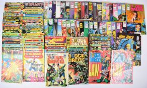 Ninety mostly Judge Dredd and 2000AD related comic books by Eagle, Fleetway and QC.
