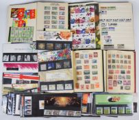 Four albums / stockbooks of all world / all reigns stamps, collection of presentation packs,