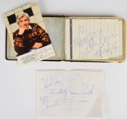 Autograph album to include a page of signatures from the 1927-8 touring Australian NSW 'Waratahs'