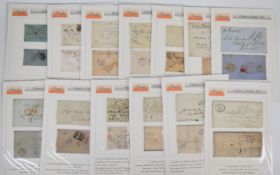India postal history including thirteen stamped postal stationery and pre-stamp covers, to various