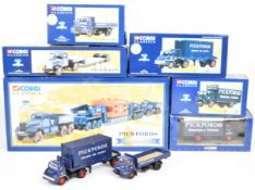 Eight Corgi Classics diecast model Pickfords Removals vehicles to include Diamond T Ballast with