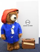 Large Steiff Paddington Bear with chestnut mohair, brown eyes, jointed limbs, stitched features