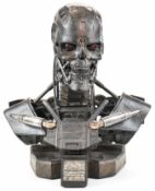 Sideshow Collectibles 1:1 scale Terminator Salvation T-600 pained resin bust with LED effects,