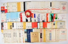 A collection of approximately one hundred and fifiy Rugby Union programmes including many