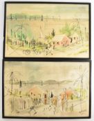 Alfred Birdsey (Bermudan 1912-1996) pair of watercolour landscapes of Bermuda, both signed lower
