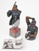 Two Marvel 'Blade' limited edition painted resin mini-busts by Dynamic Forces and Factory X, tallest
