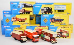 Fifteen Corgi Classics diecast model haulage vehicles to include Scammell Highwayman Dropside